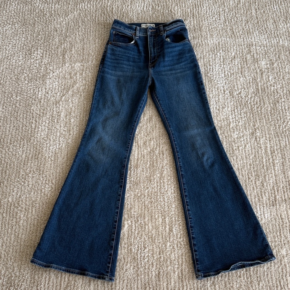 Abercrombie viral Flared Blue Denim Jeans